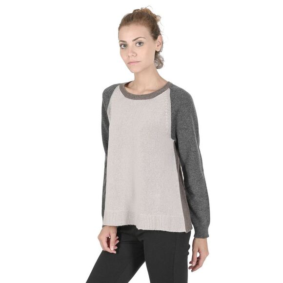 Crown of Edinburgh Cashmere Cashmere Sweater Colorblock Raglan Women Multicolor - Picture 1 of 7